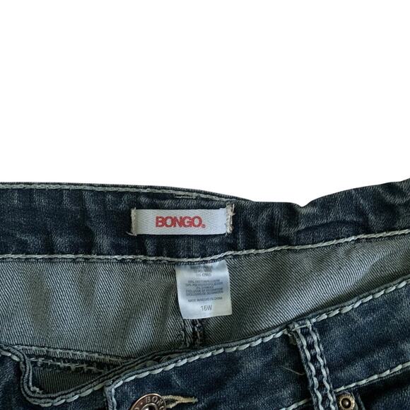 Bongo Women's Size 16W Y2K Mid Rise Relaxed Fit Denim Jean Shorts - Picture 6 of 14